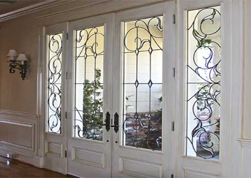 Traditional Beveled Leaded Glass Work From Stained Glass Woodland Hills and Silva Glassworks